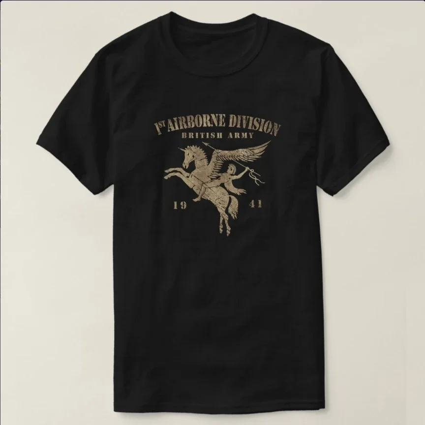 

1st Airborne Division British Army T-Shirt 100% Cotton O-Neck Short Sleeve Summer Casual Mens T-shirt Size S-3XL
