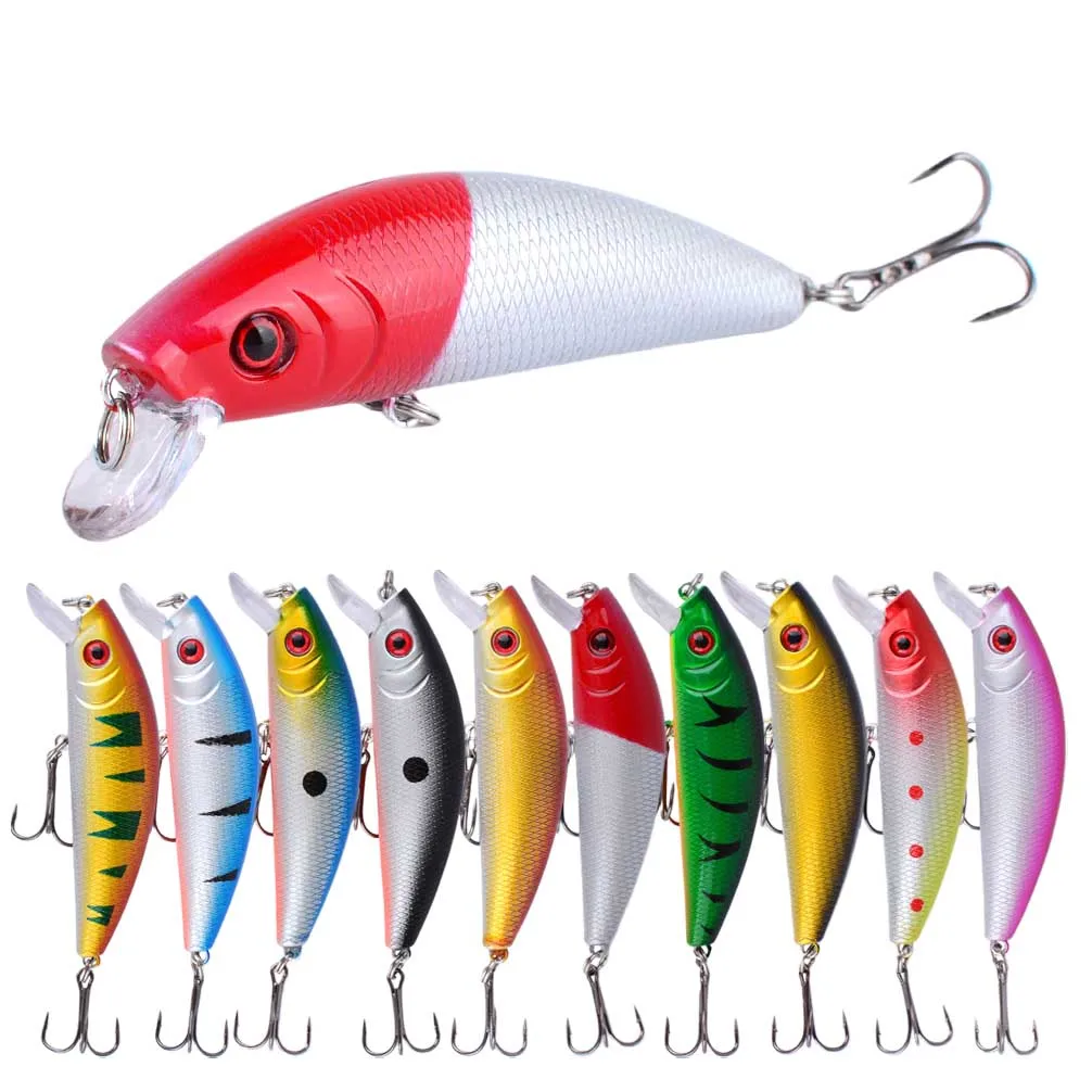 10-pcs-flutuante-minnow-isca-de-pesca-3d-olhos-crankbait-wobbler-plastico-artificial-duro-isca-baixo-equipamento-de-pesca-swimbait