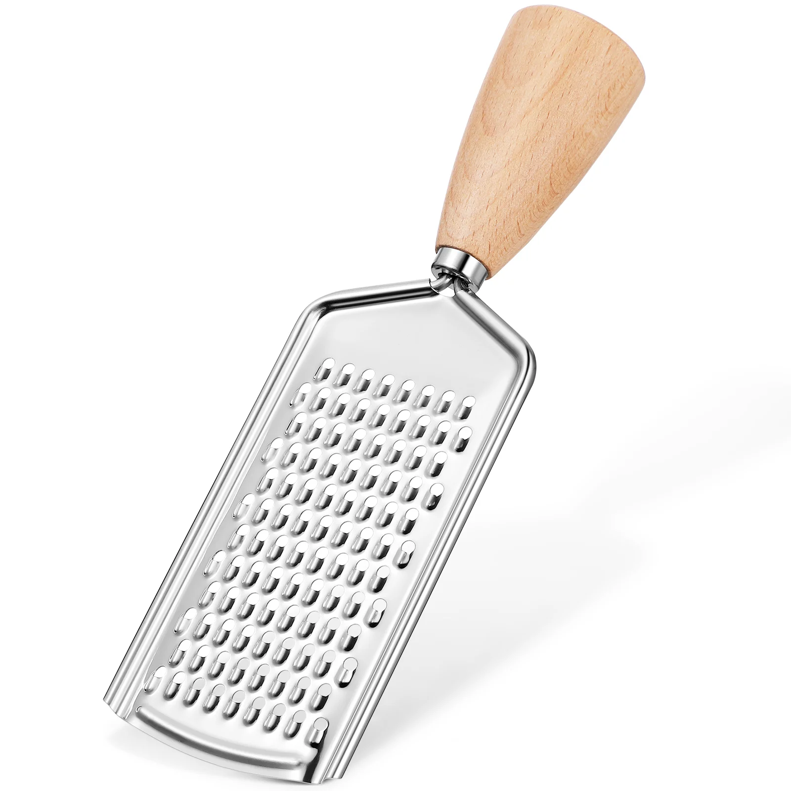 Cheese Grater Garlic Potato Shredded Carrot Peeler Multi-purpose Vegetable Wooden with Handle Easy Clean