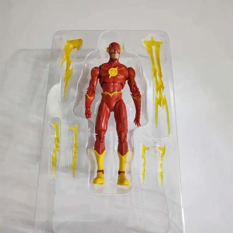 18cm Pvc Material Dc Red Yellow Flashing Joint Movable Multi Accessory Children'S Gift Collection Decoration Desktop Decoration