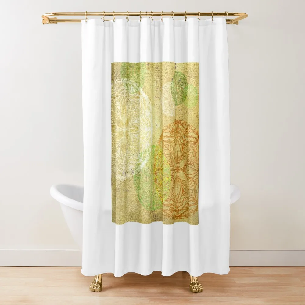 

Mandala Yellow Shower Curtain Waterproof Fabric Shower Bathroom Deco Curtain