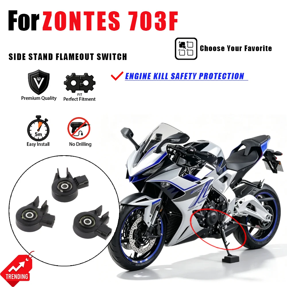 Interruptor de Sensor de Apoyo Lateral para Motocicleta ZONTES 703F, Sensor de Estacionamiento, Apagado de Motor, Accesorios Moto, Interruptor de Pata de Cabra