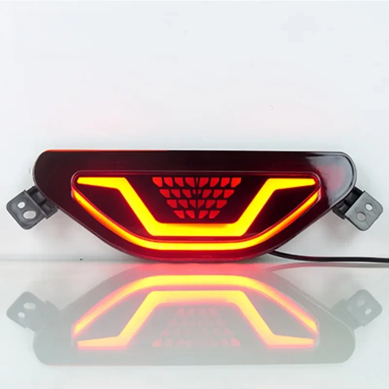 Car Rear Bumper Light Reflector Dynamic Signal Light LED Fog Lamp Modified Driving Brake Lights For Chevrolet Monza 2019-2024