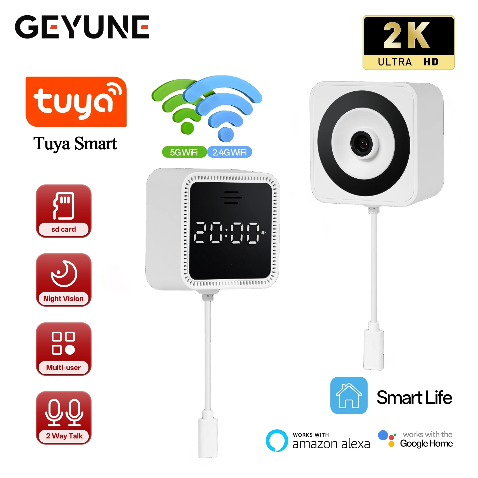 

Умная Wi-Fi камера Tuya 2K для окон, миниатюрная, магнитная, с отображением времени, круглосуточная запись, стеклянная камера для внутреннего видеонаблюдения дома