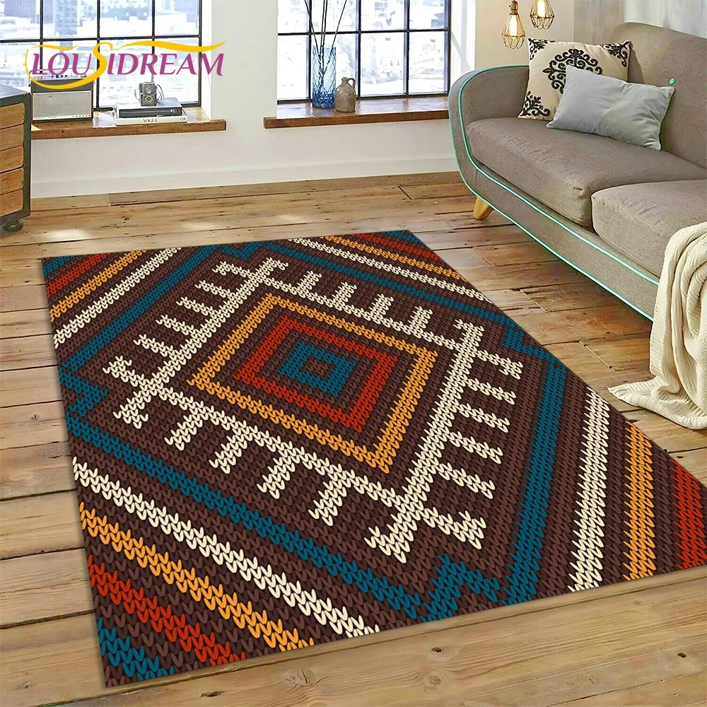 Lastest Nordic Turkish Bohemia Celt Rug Carpet for Living Room Bedroom Home Decor,Floor Mat Non-slip Decoration for Sofa Doormat