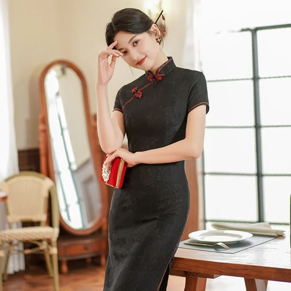 Cheongsamsลูกไม้VINTAGEสําหรับเสื้อผ้าผู้หญิงStreetwear Qipaoสไตล์ชาติพันธุ์เสื้อผ้าแฟชั่นเสื้อผ้าจีนแบบดั้งเดิม