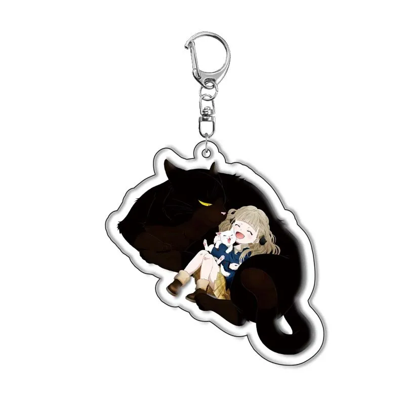 Cartoon The Masterful Cat Is Depressed Again Today Anime Funny  Acrylic Keychain Creative Animals Backpack Pendant Charm Jewelry