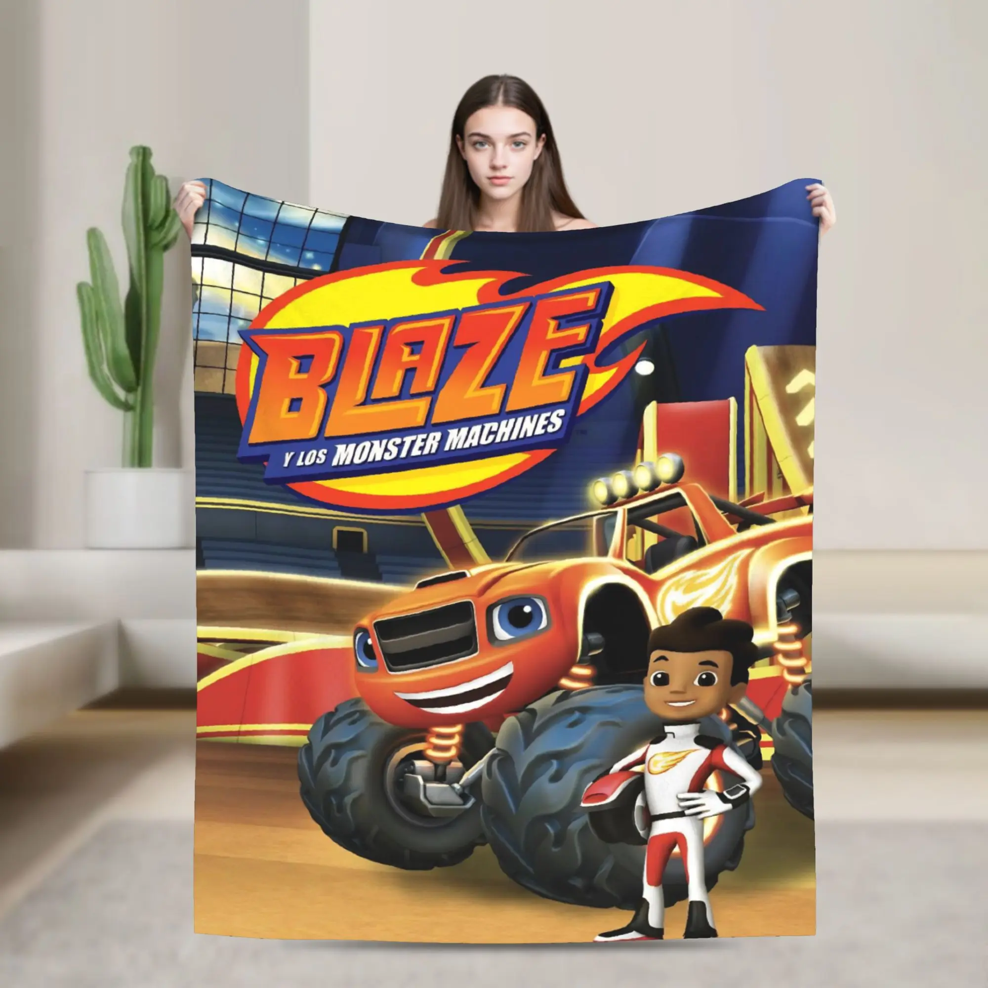 Blaze and the Monster Machines Print Blanket For Men Women Cozy Soft  Throw Blankets for Living Room 50x60 Inches Multiple Sizes