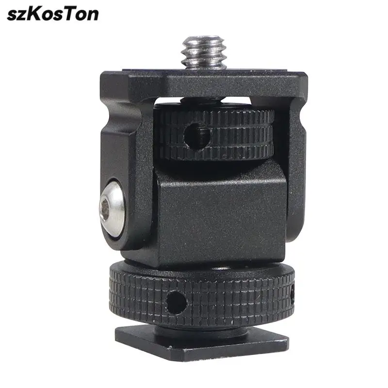 

Aluminium Mini Monitor Mount Tripod Head Cold Shoe Adapter 1/4 Inch for Mounting Camera Monitor Flash Microphone LED Fill Light