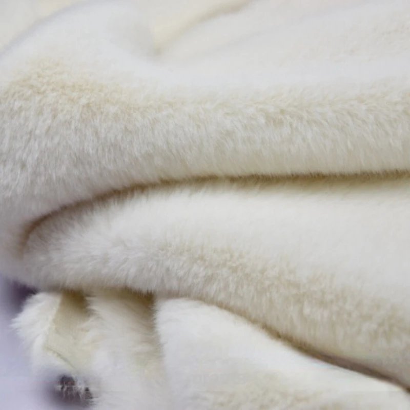 Golden Mink Plush Fabric Soft Thickened for Clothing Shoe Covers Hats Collars Imitation Fur Diy Sewing By The Meter