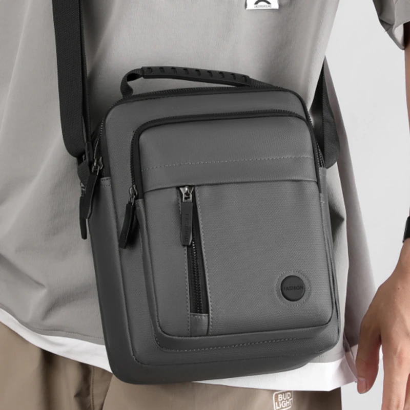

Men's Crossbody Bag - Multi-Compartment Business Shoulder Bag with Adjustable Strap, Compact Design for Travel & Everyday Use