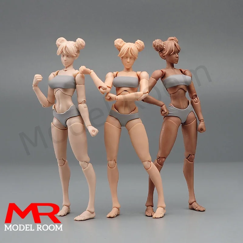

Flawed 1/12 Scale Female Super Flexible Joint Body 15.8cm Soldier Action Figure Replacement Articulated Body for Collectible Toy