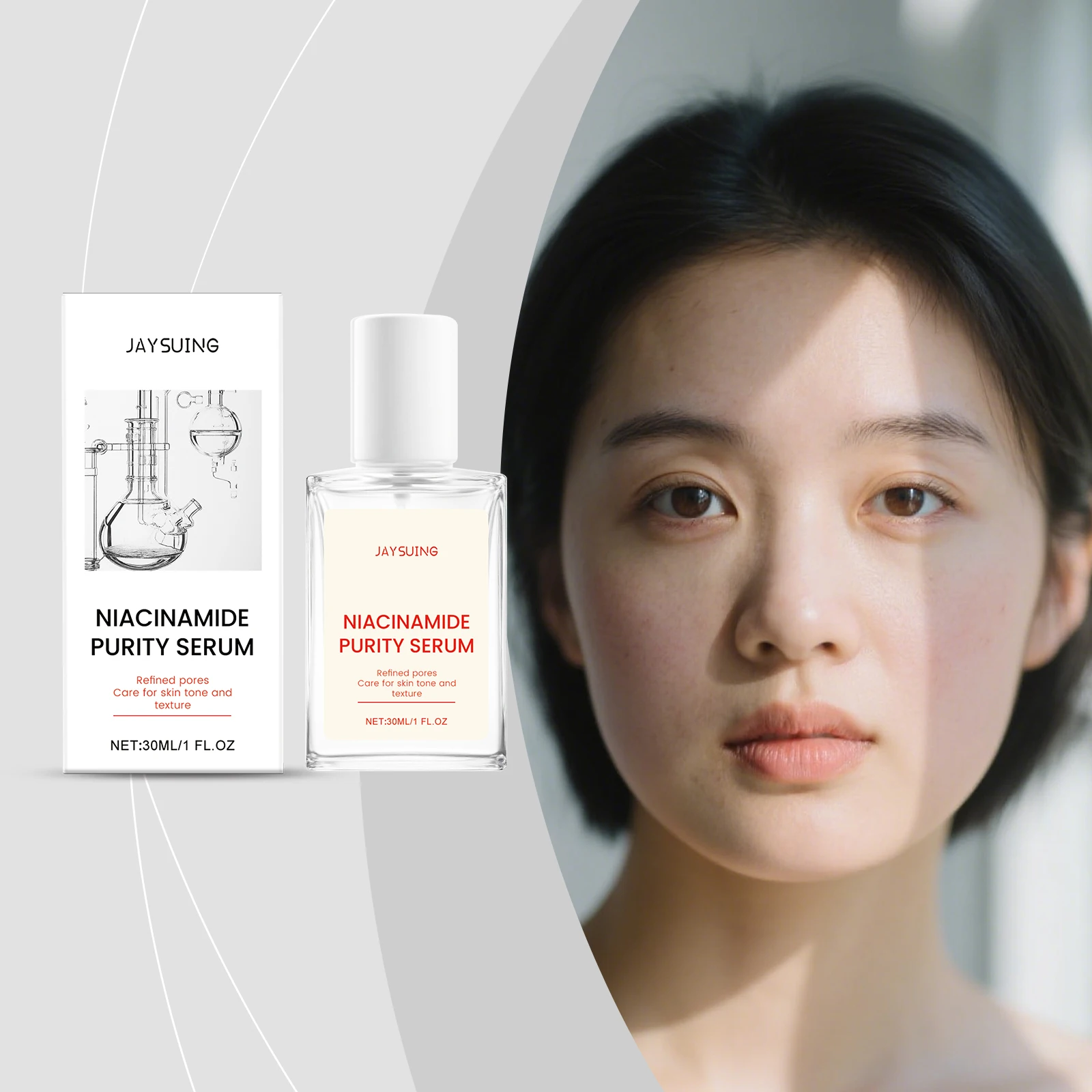 Nicotinamide Brightening Facial Essence Enhance Skin Radiance Improve Dullness Relieve Rough Skin Deep Moisturizing Gentle Serum