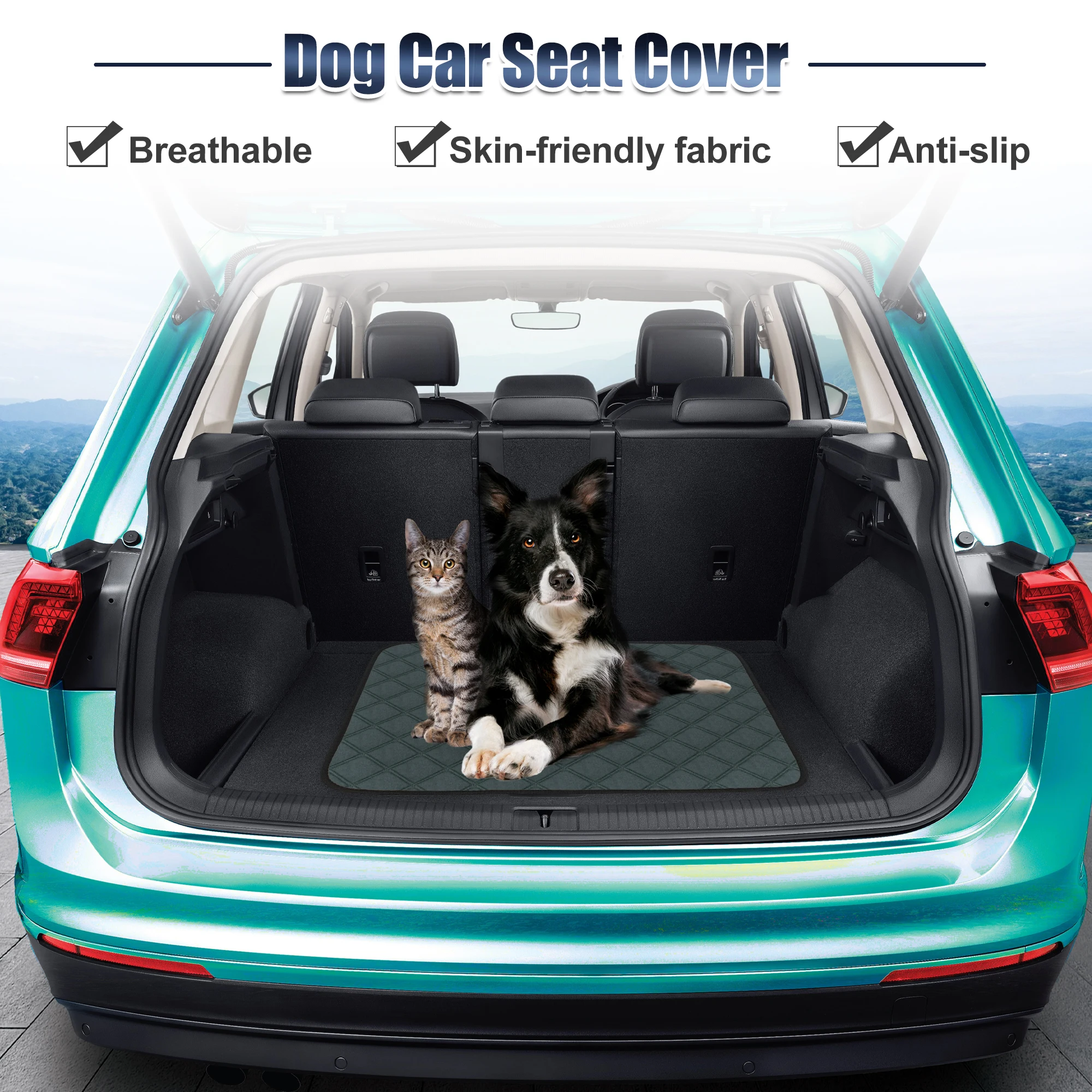 UXCELL 2 Pcs Universal Dog Car Seat Cover Cushion Waterproof Pet Travel SUV Truck Protection Dog Mats Car Safety Accessories