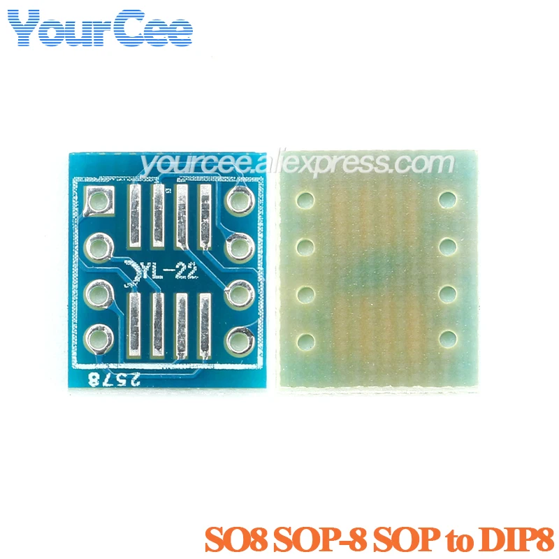 50 peças/5 peças sop8 so8 sop8 para dip dip8 placa conversora dip placa adaptadora pcb msop8 soic8 tssop8 ssop8 sop turn dip soquete