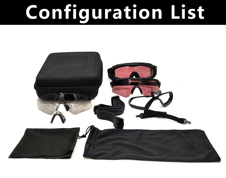 SI M ALPHA Anti-Fog Ski Sonnenbrille Radfahren Sonnenbrille Militärbrille Kugelsichere Armee Taktische Brille MTB Schießen Brillen – Detail 1