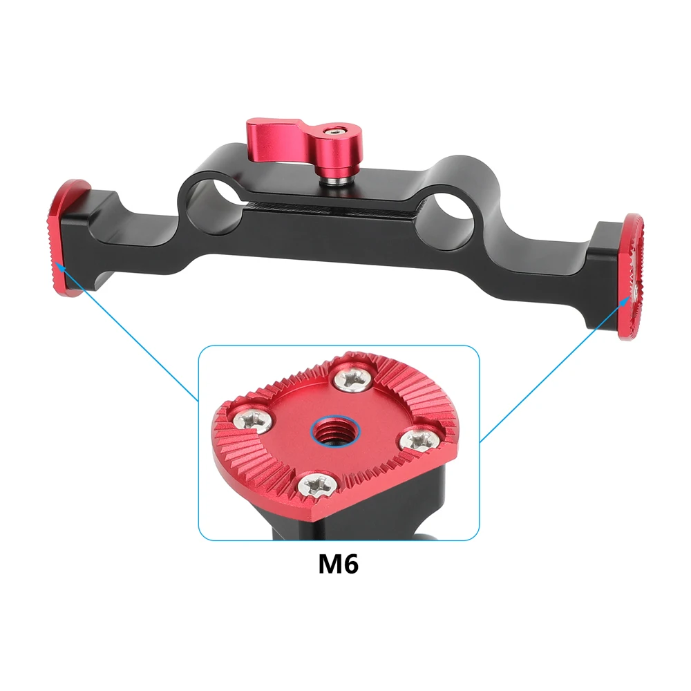 CAMVATE 15mm LWS Dual-Rod Clamp Railblock with ARRI-Style Rosettes For Camera 15mm Rail Support System