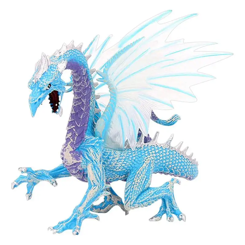 Vivid Solid Ice Dragon Toy Model High-quality Ice Flying Dragon Figurine Model Imagination Pretend Play Simulation Toy For Kids