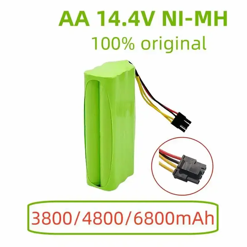 14.4V 3800/4800/6800mAh AA nickel hydrogen battery pack suitable for vacuum cleaning robot batteries