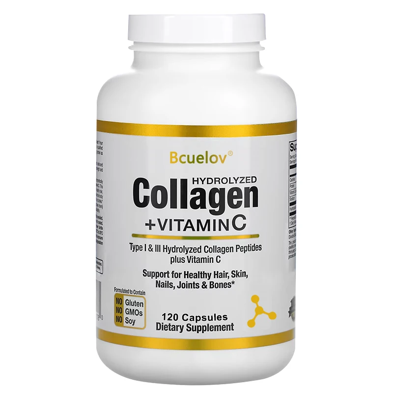 Marine Collagen Supports Healthy Skin, Hair, Nails, Joints, and Bones. Suitable for Both Men and Women - 120 Capsules