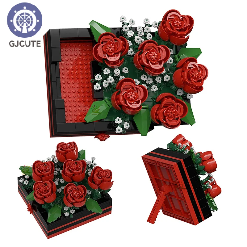

Flower Display Stand Miniature Building Blocks Succu-lent Plants Mini 3D Diamond Model Brick Toy Children's Desk Decoration