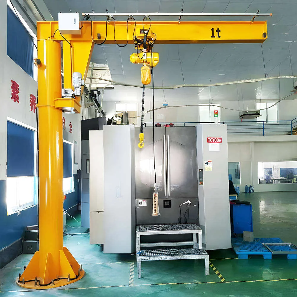 Customized Energy Saving 180 270 360 Degree Rotating 1 Ton 3 Ton 5 Ton Electric Pillar Wall Cantilever Jib Crane For Sale