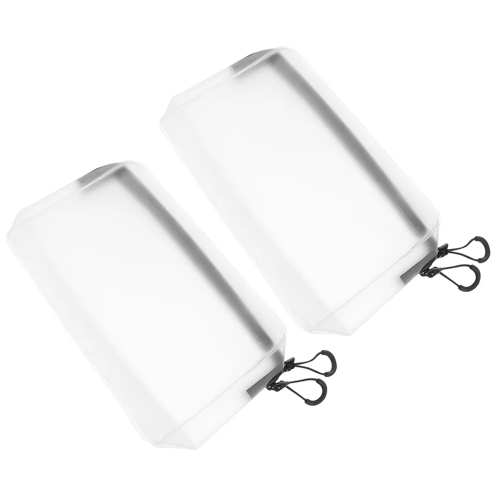 2 قطعة حقيبة مستحضرات تجميل سعة كبيرة حقائب سفر محمولة شبه شفافة سستة منظم تخزين حقائب أدوات الزينة للنساء