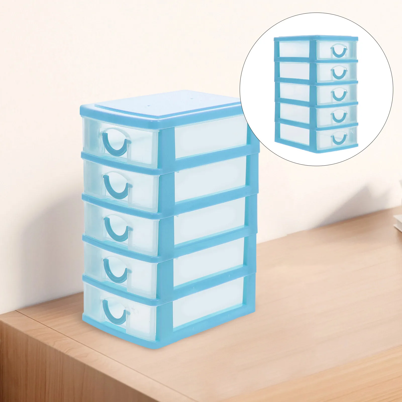 

5 Layers Drawer Cabinet Mini Plastic Storage Desk ganizer Clear Versatile Jewelry Container Green Stationery Storage Drawer