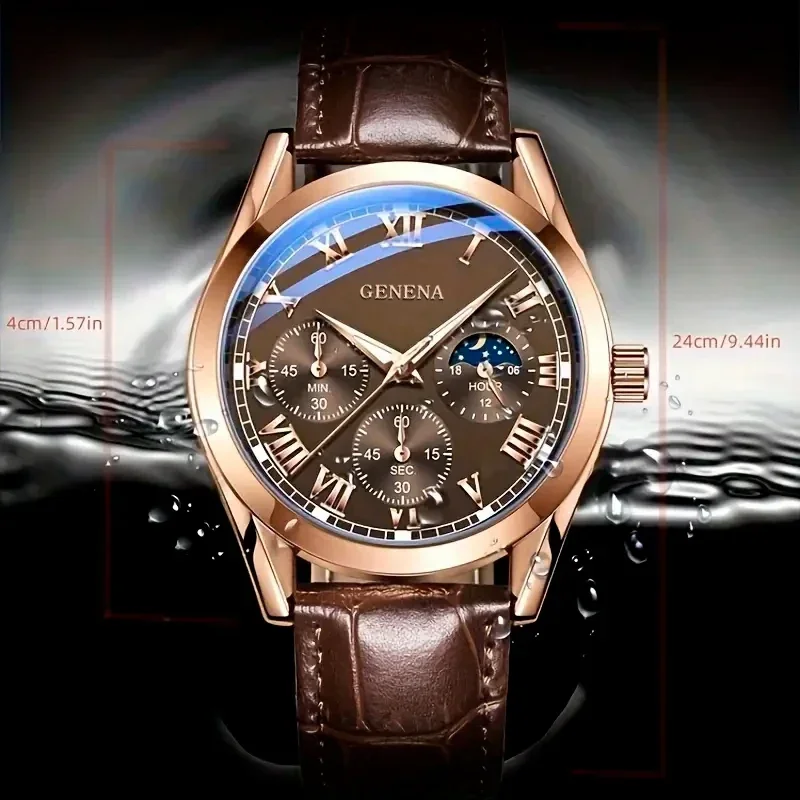 

2026 1pcsMen's fully automatic non mechanical quartz bowl watch, night light fashion watch, youth casual men's style