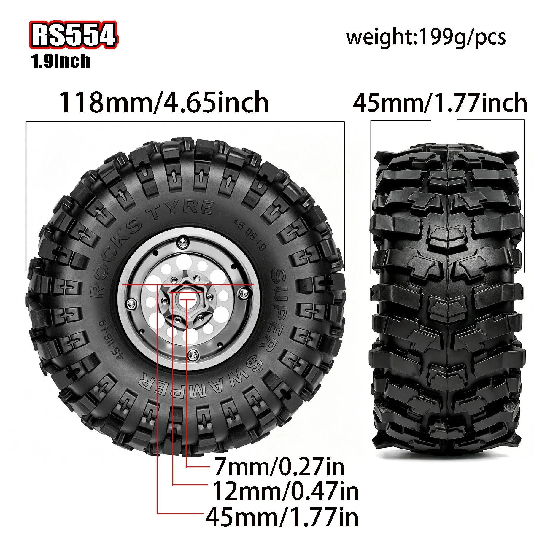 4Pcs 1.9