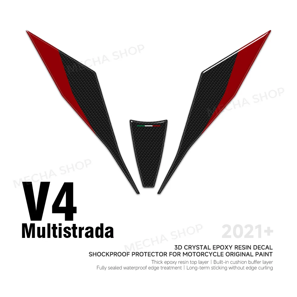 For Multistrada V4 / S 2021–2024 Front Sticker 3D Decal Kit Motorcycle Accessories
