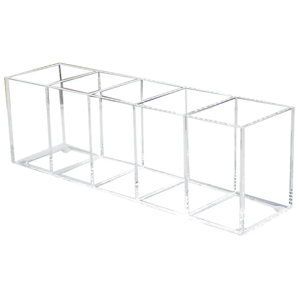 

Многофункциональный акриловый настольный органайзер, чехол для хранения, держатель для кистей для макияжа, коробка для хранения канцелярских принадлежностей, большая вместимость