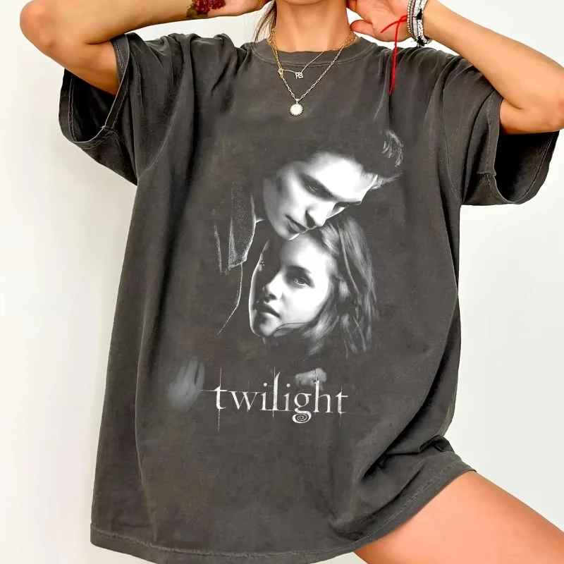 Women's Twilight T-shirt Edward Bella Jacob T-shirt, Casual and Loose, Suitable for All Seasons, Unisex Style