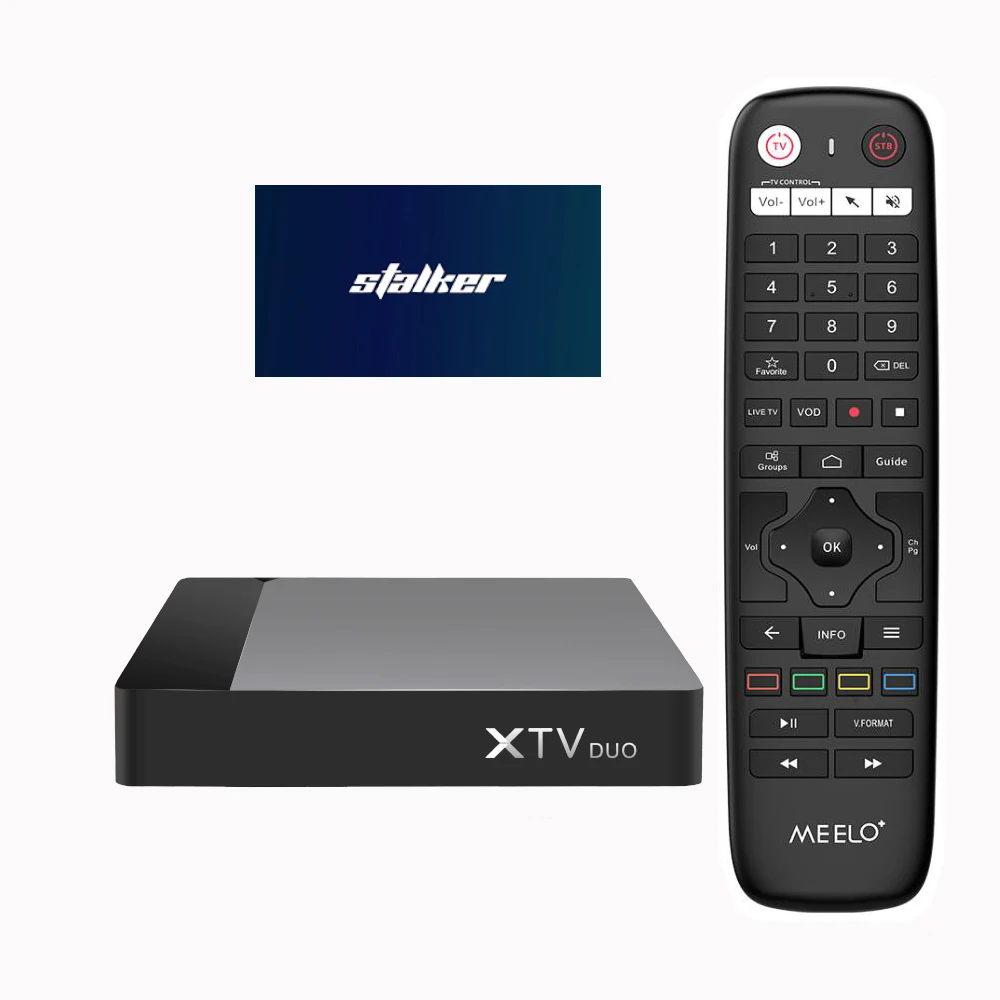 5pcs MEELO plus XTV Duo Decoder STALKER xtream codes Amlogic S905W2 2G 16G 4k TV BOX Dual WIFI Android 11 AV1 HDR BT 100m lan