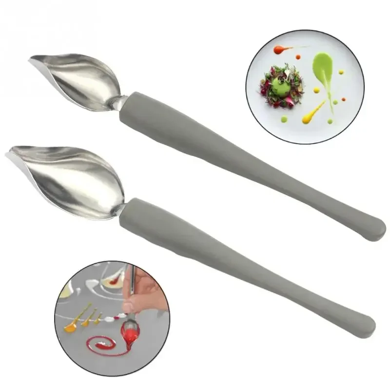 Chef Decoration Spoon Decorate Sushi Food Draw Tool Design Sauce Dressing Plate Dessert Bakeware Cake Gastronomy Coffee Spoon