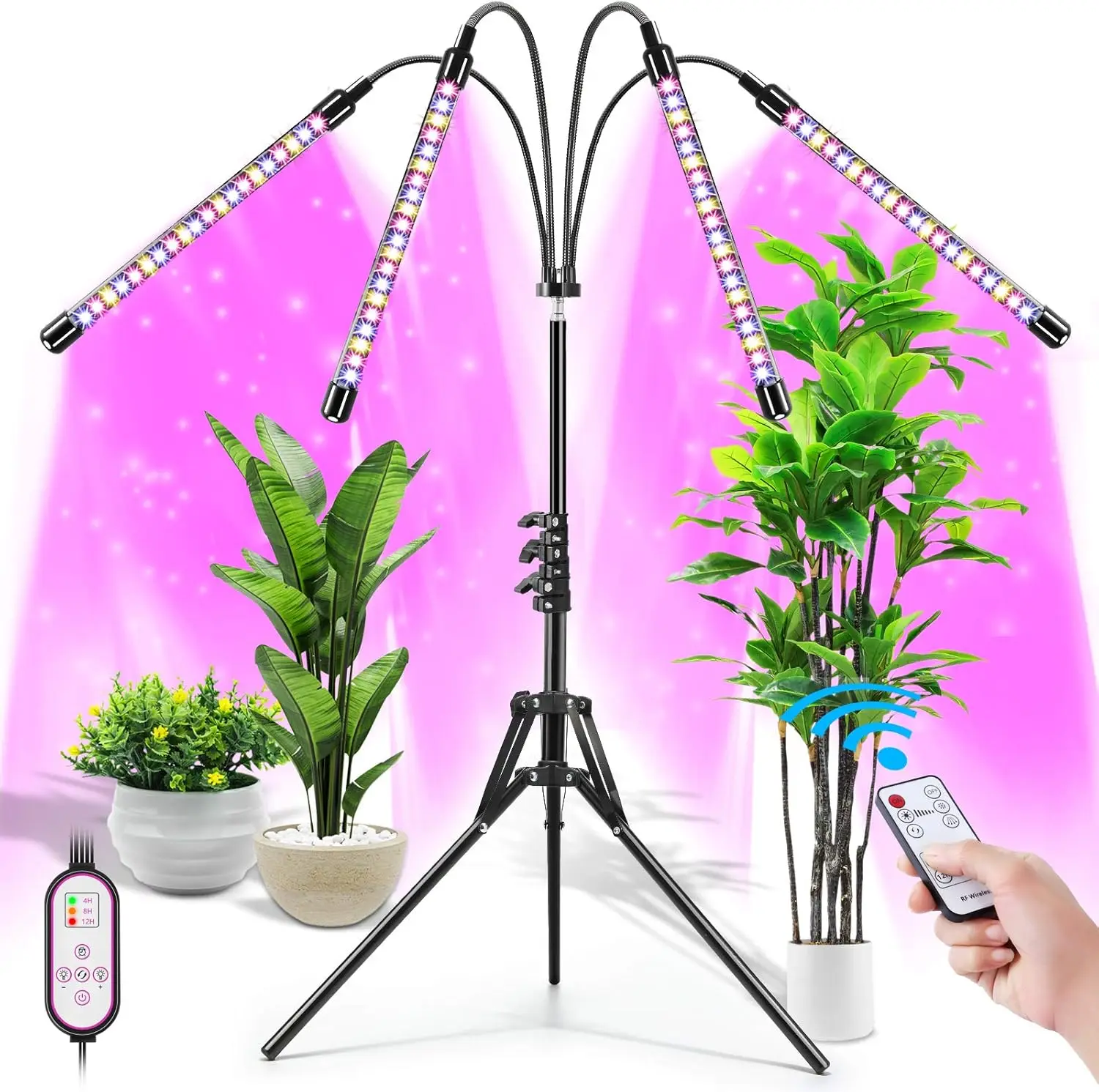 

Full Spectrum LED Plant Grow Light with Timer & Adjustable Stand for Indoor Plants