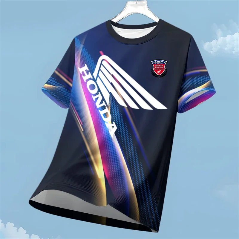 Honda Motorcycle Riding Exclusive Short Sleeved Quick Drying Breathable Sports Shirt, Motorcycle Enthusiast Personalized Printed