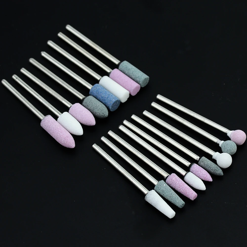 Ceramic Stone Nail Drill Bit Milling Cutter for Burr Cuticle Manicure Electric Nail Bits Accessory Skin Remove Rotary Burr Tools