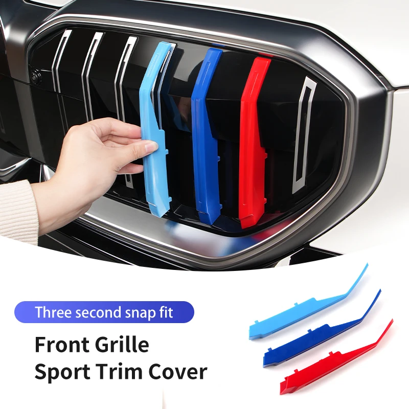 ABS Car Grille Strip Trim Clip Auto Styling Racing Grille accessori per BMW Series 5 G30 G38 F10 F11 F18 E60 E61 G60 G68 14-24