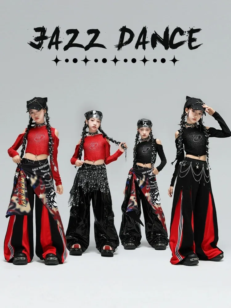 

Children's Jazz Dance Performance Costume Girls' Hip Hop Faionable Streetwear ow off Sle Winter Season Kids' Outfit