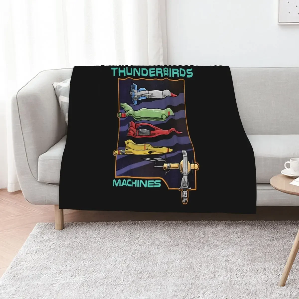 

Thunderbirds Machines Throw Blanket anime Shaggy Soft Big Extra Large Throw Blankets