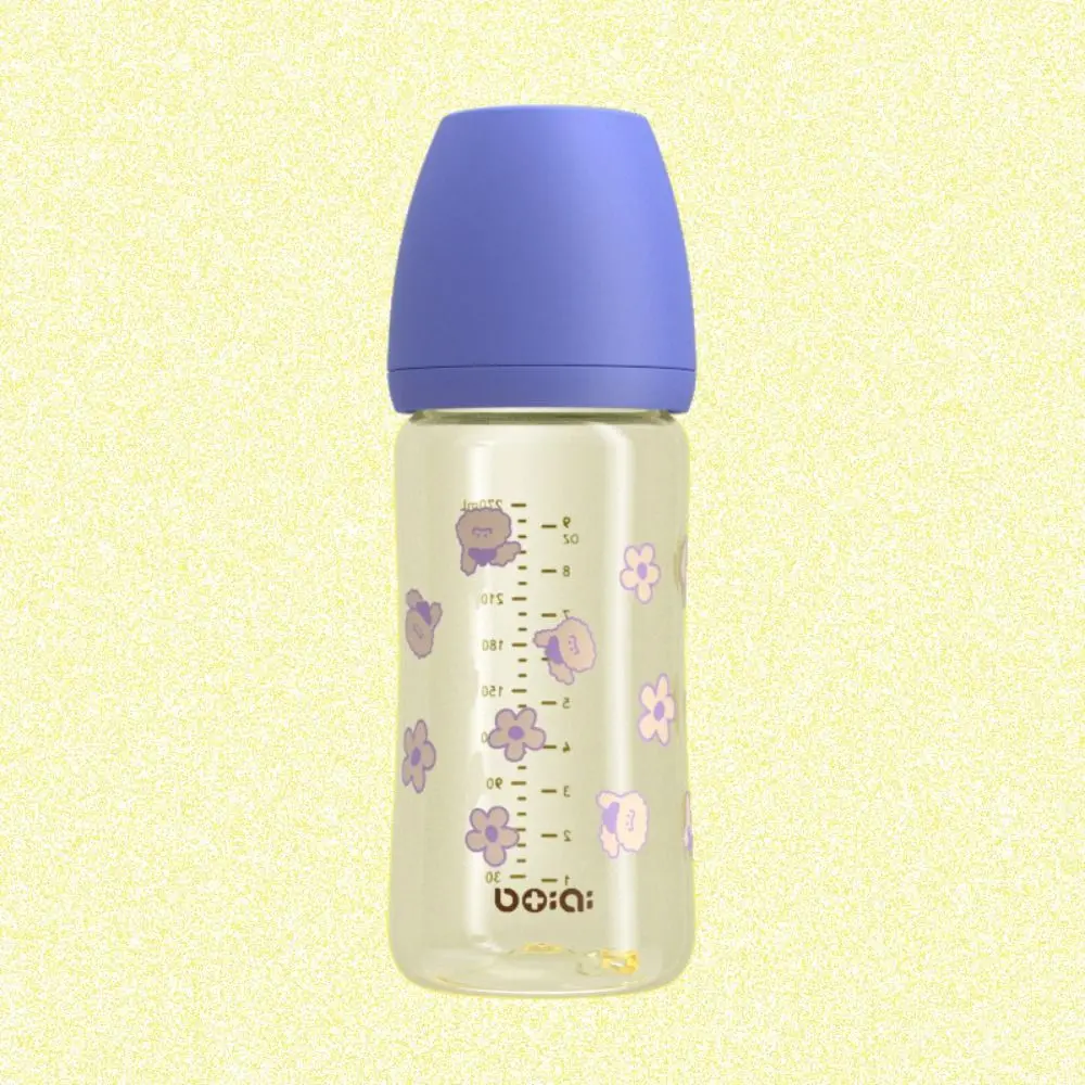 Silicone Nipple 270ml Baby Bottle Food Grade PP Baby Milk Bottle Newborns Infant Baby Bottle With Handle Feeding Utensils