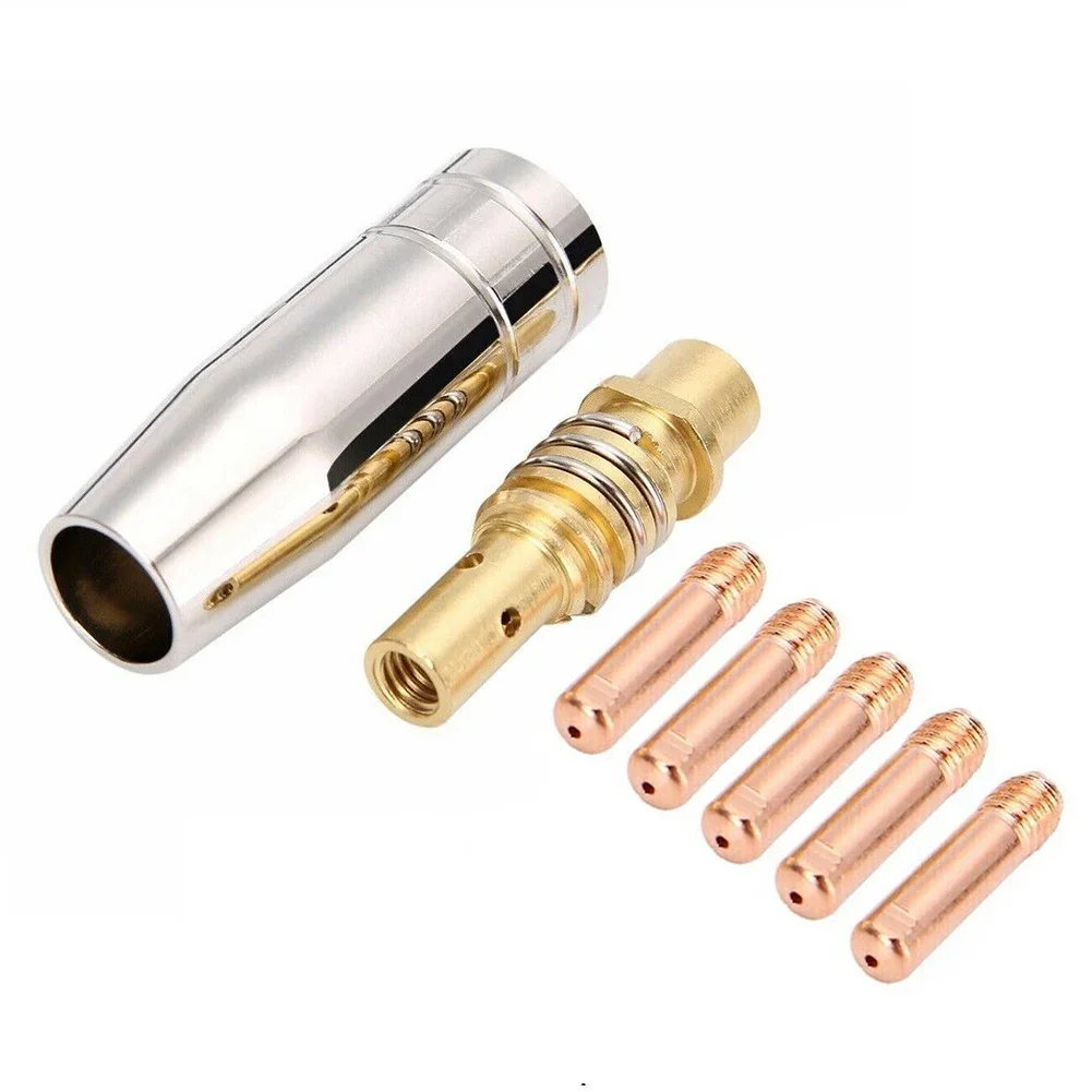 

7pcs/set MIG Welding Nozzle Protective Nozzle Contact Tip Conductive Consumables MB15 15AK For Mitech Chiry