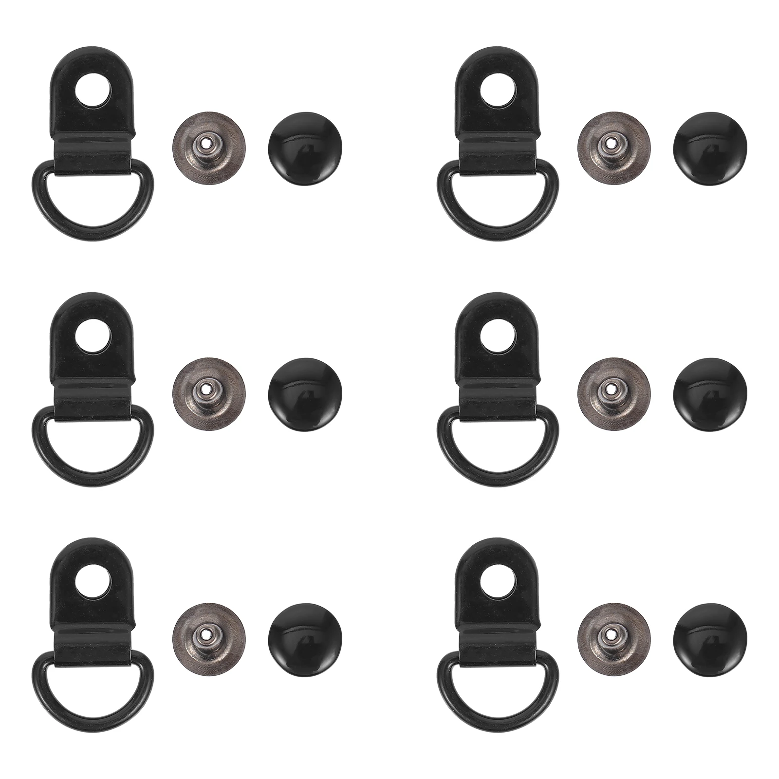 

30 Sets 14x9mm Black Buckles DIY Handbag Shoes Accessories Zinc Alloy Reusable Detachable Buttons Storage Organization Tools
