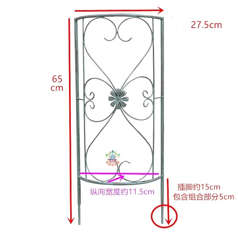 Semi Round Garden Trellis for Climbing Plant Outdoor Metal Fence Panel for Pillar and Corner Garden Flowers Vines Roses Clematis