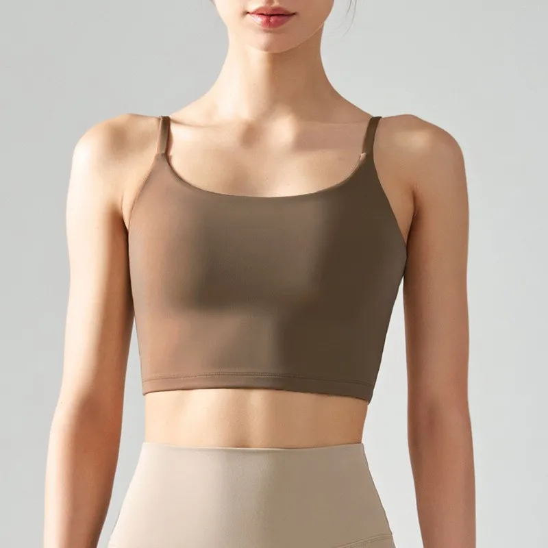 Sport-BH-Top für Damen, Push-Up, fest gepolstert, Push-Up-Tops, Fitness-Weste, Lauf-, Gym-BH, Yoga, atmungsaktive Sportunterwäsche – Detail 2