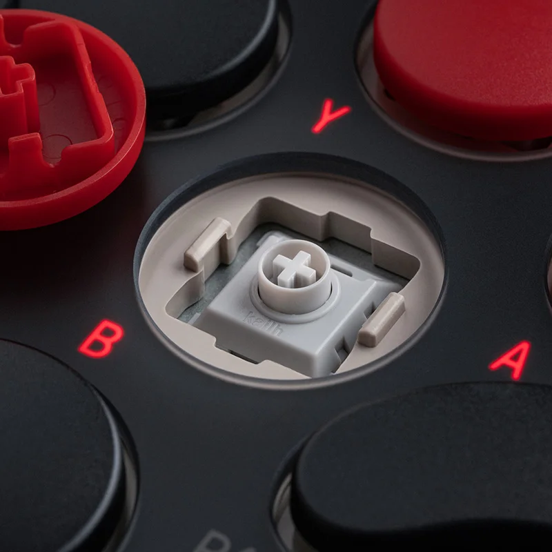 8BitDo All-Button Wireless Arcade Controller for Switch 1/2 & Windows, Low-profile Mechanical Switches, 4 Programmable Buttons