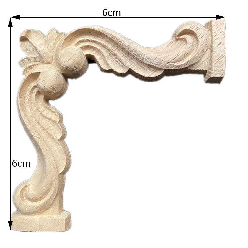 6-15 سنتيمتر نحت الخشب شارات الزاوية زين إطار الباب ديكور اكسسوارات أثاث الحائط التماثيل الزخرفية الخشب مصغرة