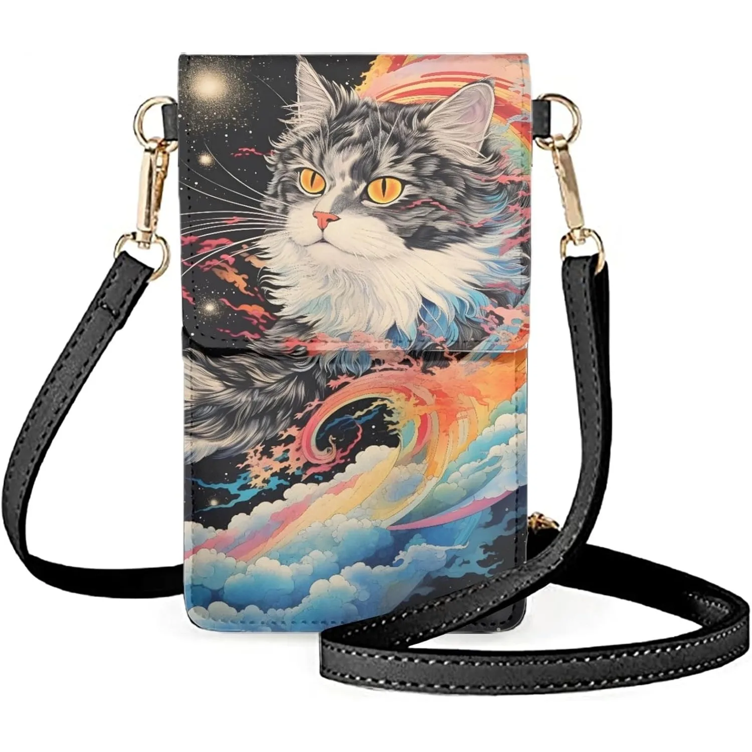 

Crossbody Bag Phone Purse for Womens Leather Touchscreen Phone Bag Card Holder with Adjustable Strap