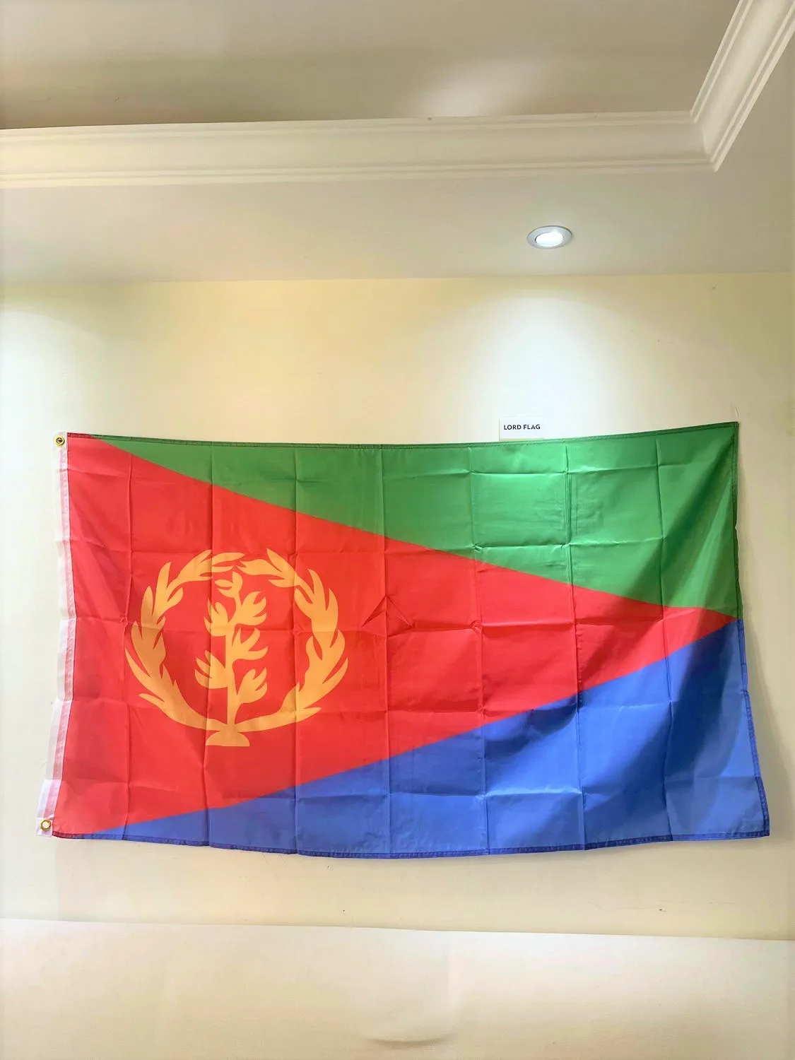 Custom Eritrea Flag 90X150cm Polyester UV Fade Resistant-Eritrean Hanging Eritrean National Flags For Decoration